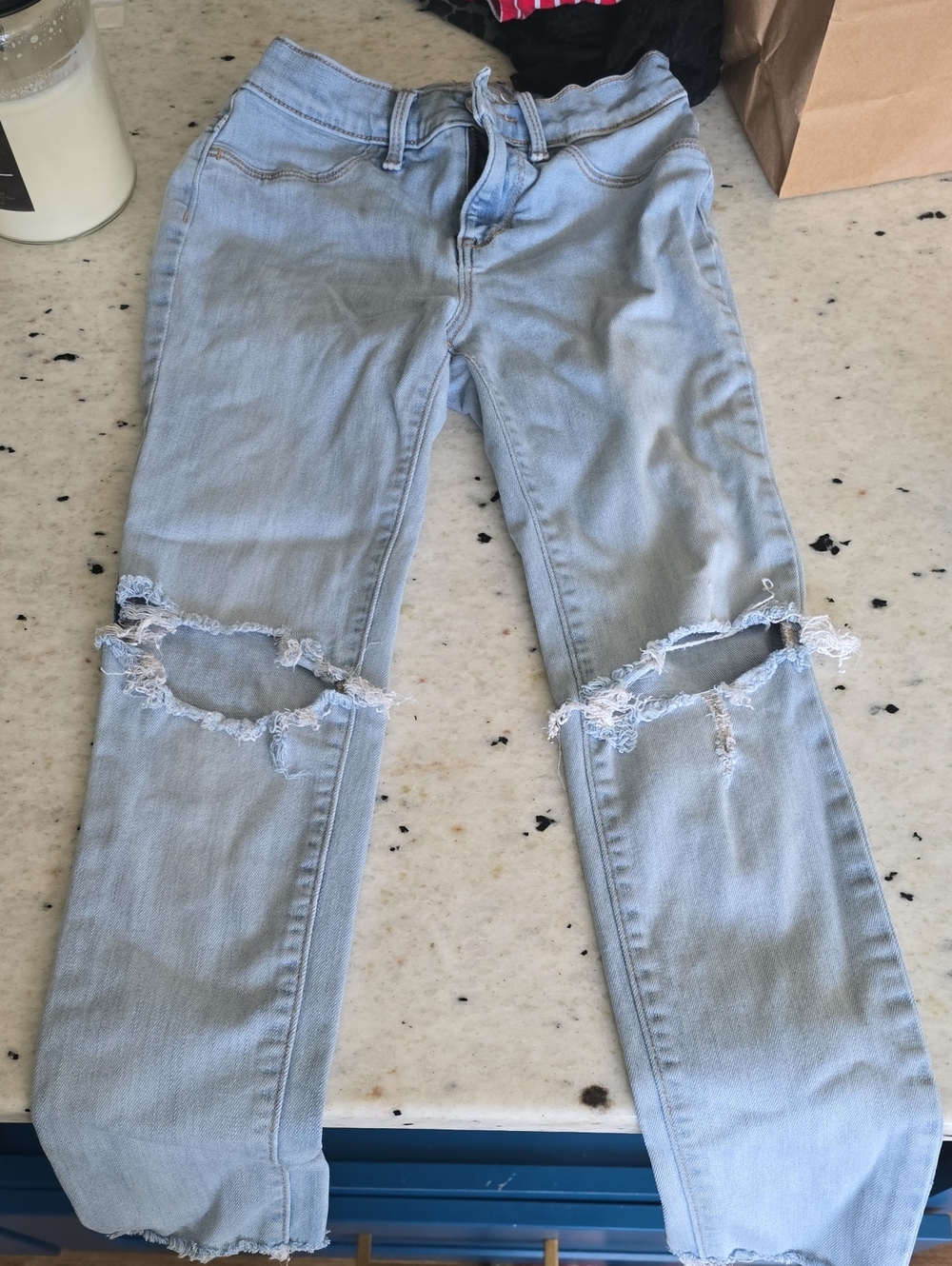 Light Blue Distressed Kid’s Jeans